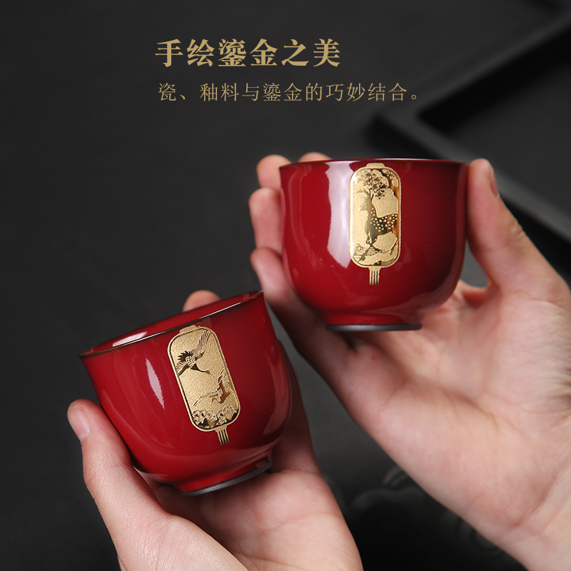 The Product porcelain sink ferro, ShouXi wealth fuels the tea set ceramic tea cup set of glass teapot tea set group