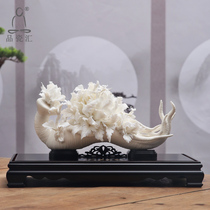  Pincihui Ceramic floral sculpture ornaments Life Ruyi home living room decorations Housewarming new home Birthday gifts