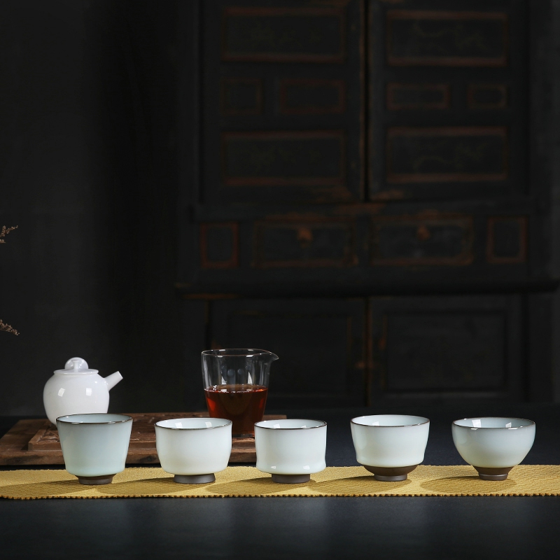 The Product guanyao cups of rice white porcelain sink sample tea cup bamboo gift box CPU master cup tea set suit but small tea cups