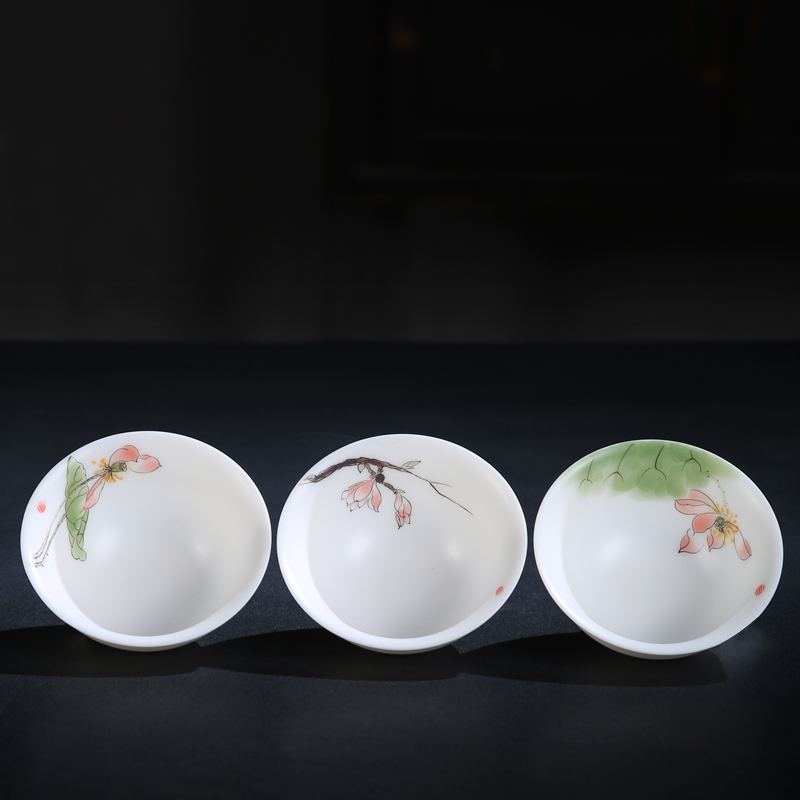 The Product under glaze color porcelain remit dehua white porcelain lotus the keller sample tea cup large master single cup a cup of tea cup