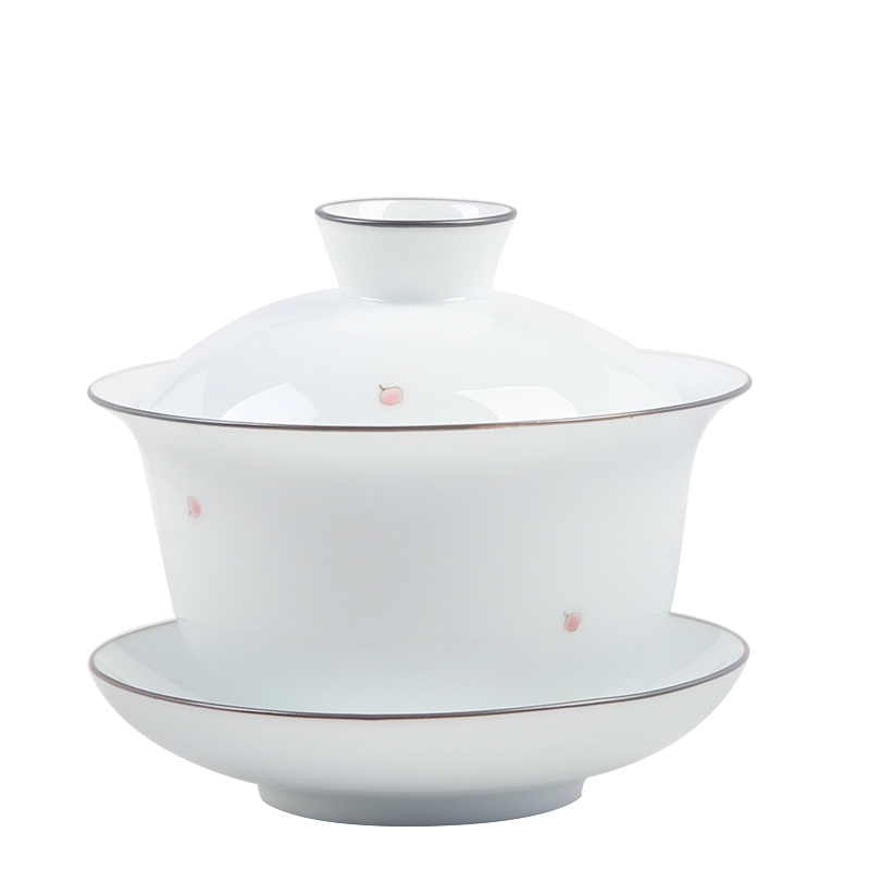 The Product porcelain sink tureen only three bowl of hand - made teacup manual kung fu new one cup tea, tea sets