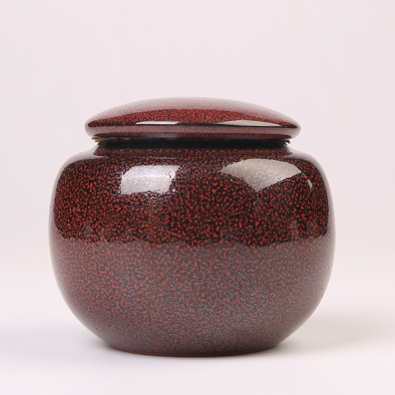 The Product oil droplets temmoku glaze ceramic porcelain remit caddy fixings moisture preservation container seal pot tea, black tea, green tea