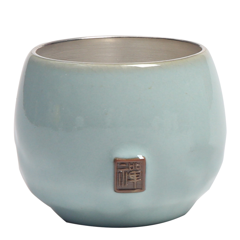 The Product of the ruzhou your up porcelain remit coppering. As silver mine loader silver cup sample tea cup ceramic personal master cup by hand