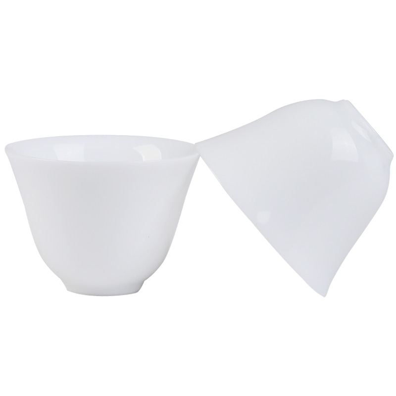 The Product dehua porcelain remit them thin body sample tea cup cup petals cup bell, home office, small tea cup tea gift box