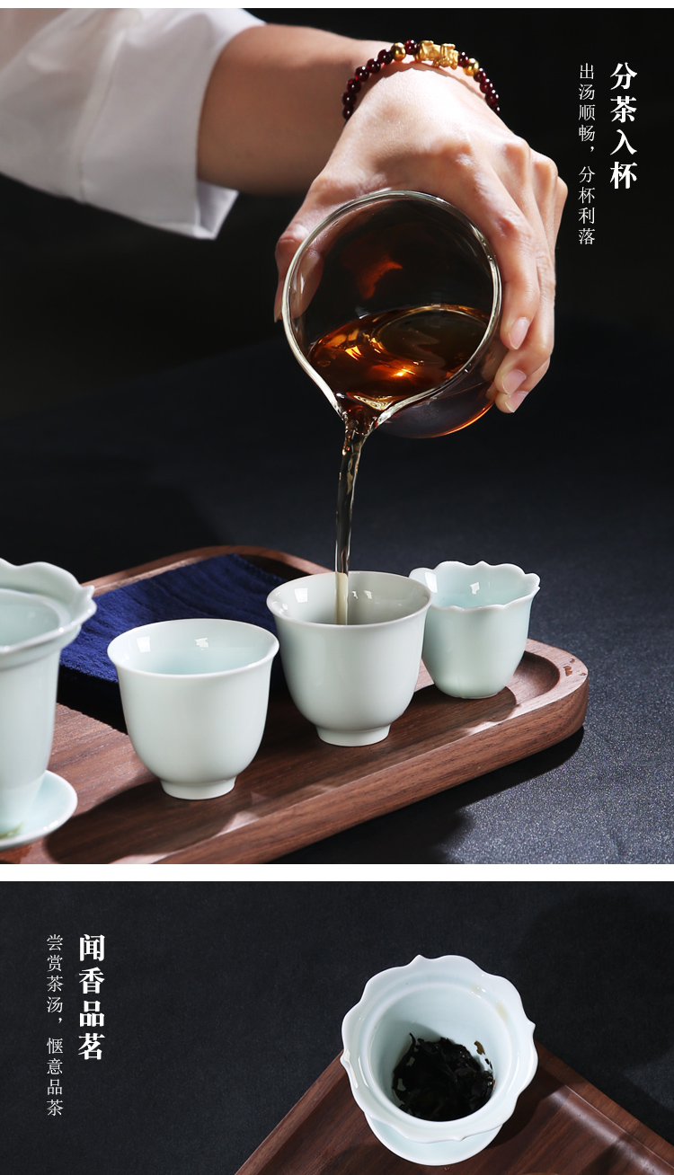 The Product celadon porcelain remit portable travel tureen crack filter glass "bringing a pot of three girlfriends ceramic tea set