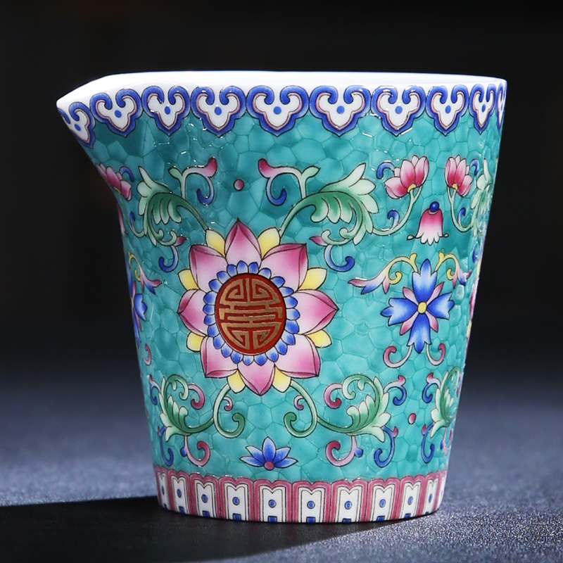 The Product of jingdezhen porcelain remit colored enamel sunny flower just a cup of tea tea sea points grilled white porcelain flower tea province tea cups