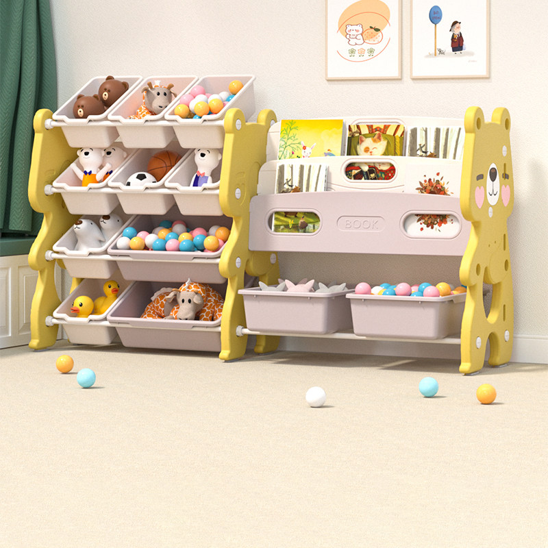 Children's toy containing layer rack large capacity Kindergarten baby baby living room shelves classified storage cabinet bookshelves