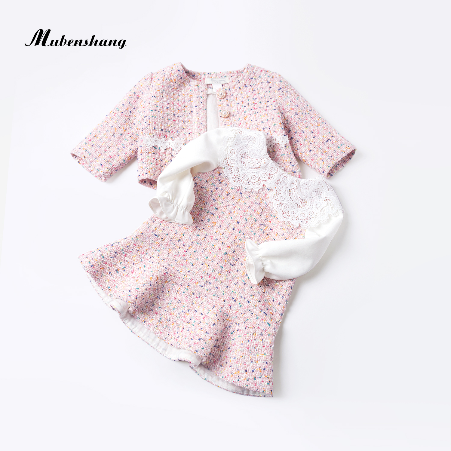 Girl's Spring Autumn Fashion Suite New Child Baby Fashion Name Yuan Xiao Xiangfeng Suite Yanqi 1-2-year-old 3 bullies