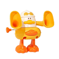 Childrens wind-up toy cartoon yellow duck chick somersaults can move and run small toy baby educational gift