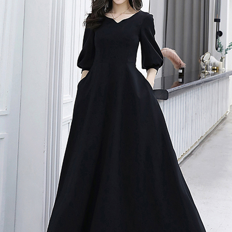 Stunning Black Evening Dress for Women, Plus Size, Suitable for Art Exams, Graduation Banquets, Coming-Of-Age Ceremonies, Niche High-End Light Luxury Summer Dress Stunning Black Evening Dress for Women, Plus Size, Suitable for Art Exams, Graduation Banquets, Coming-Of-Age Ceremonies, Niche High-End Light Luxury Summer Dress