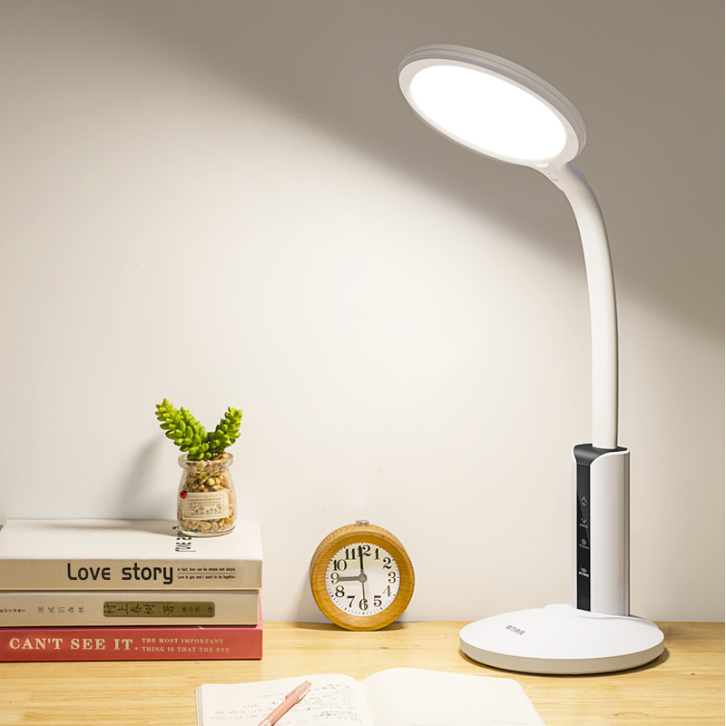 Liangliang led eye-protecting table lamp 8878 desk student with rechargeable learning punching and plugging dual-use large illuminance long sequel