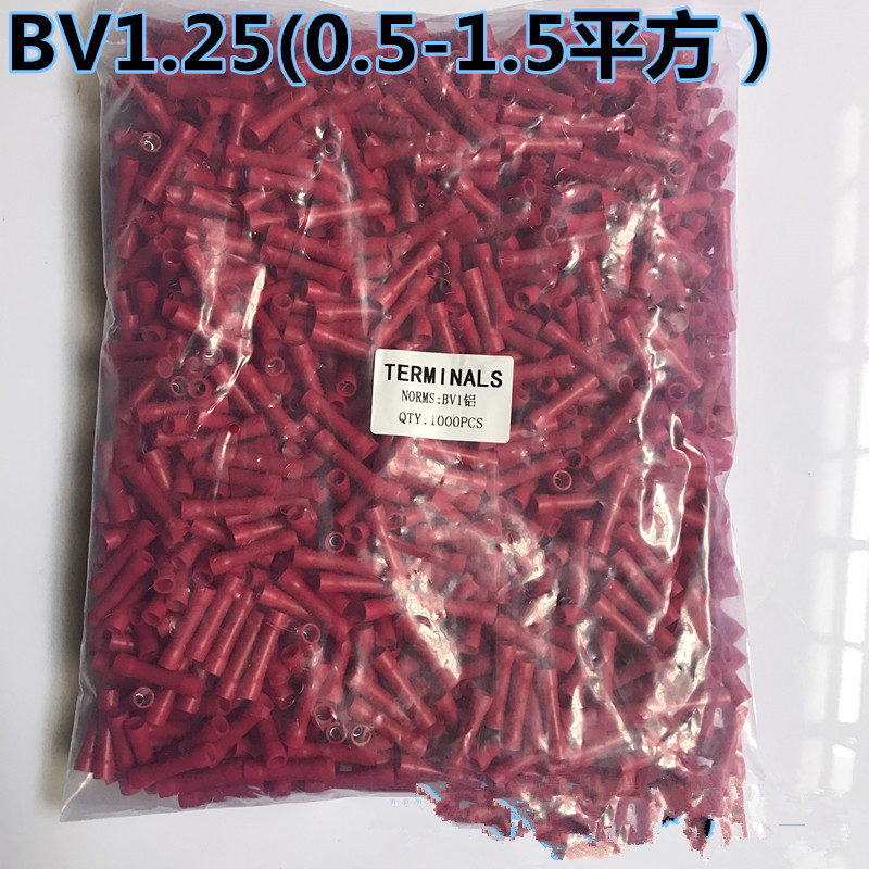 Cold pressure terminal full insulation intermediate connector BV - 1 25 terminal connector pack 1000 units