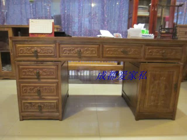 Boutique Bàn Elm Khắc Dòng Đồ Nội Thất Phòng Nghiên Cứu Boutique Bảng Antique Nội Thất Văn Phòng Thành Đô