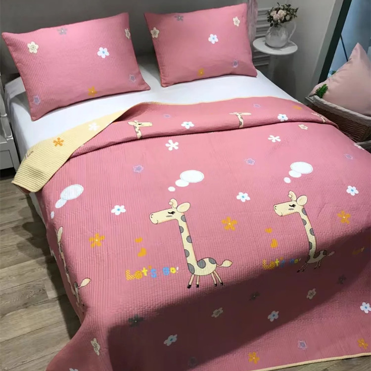 Phong cách hàn quốc cotton twill rửa bí mật quilting mùa hè trải giường tấm nệm mùa hè mát mẻ bộ đồ giường ba bộ