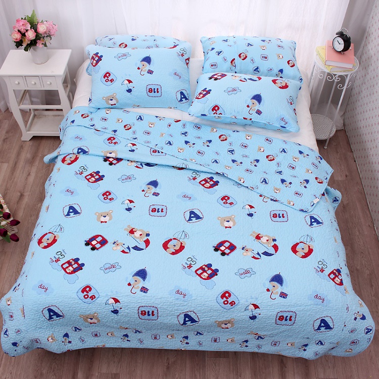 Bông twill rửa phim hoạt hình trẻ em của tấm mùa hè làm mát bằng điều hòa không khí giường cover nệm bông máy rửa