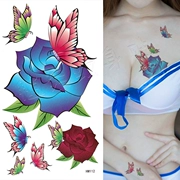Bướm Tình yêu Hoa Hình xăm Sticker Nữ Không thấm nước Bền dùng một lần Cánh tay che khuyết điểm Hình xăm Blue Teng Body Tranh