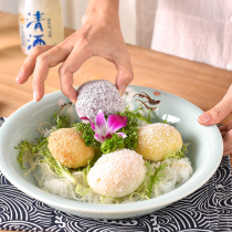 Large ceramic plate Commercial hand-painted fish plate Dinner plate Hotel restaurant tableware Round soup plate Deep dish raspberry