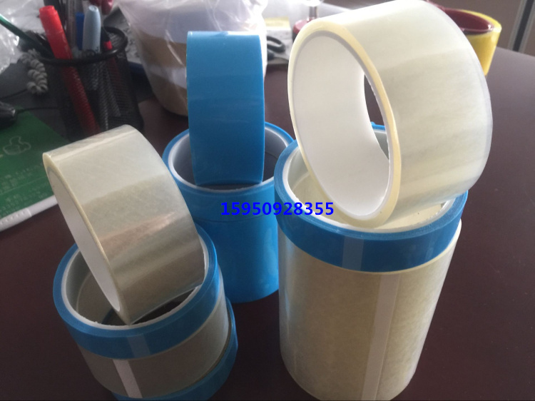 Transparent fixed adhesive tape without mark transfer blue adhesive tape transparent 20mm * 30 m spot acrylic polyester adhesive tape