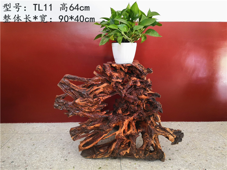 Sáng tạo gốc khắc khung ban công mặt đất gỗ phòng khách nội thất tự nhiên gốc cây đôi hoa khung gỗ trang trí - Các món ăn khao khát gốc ban goc cay