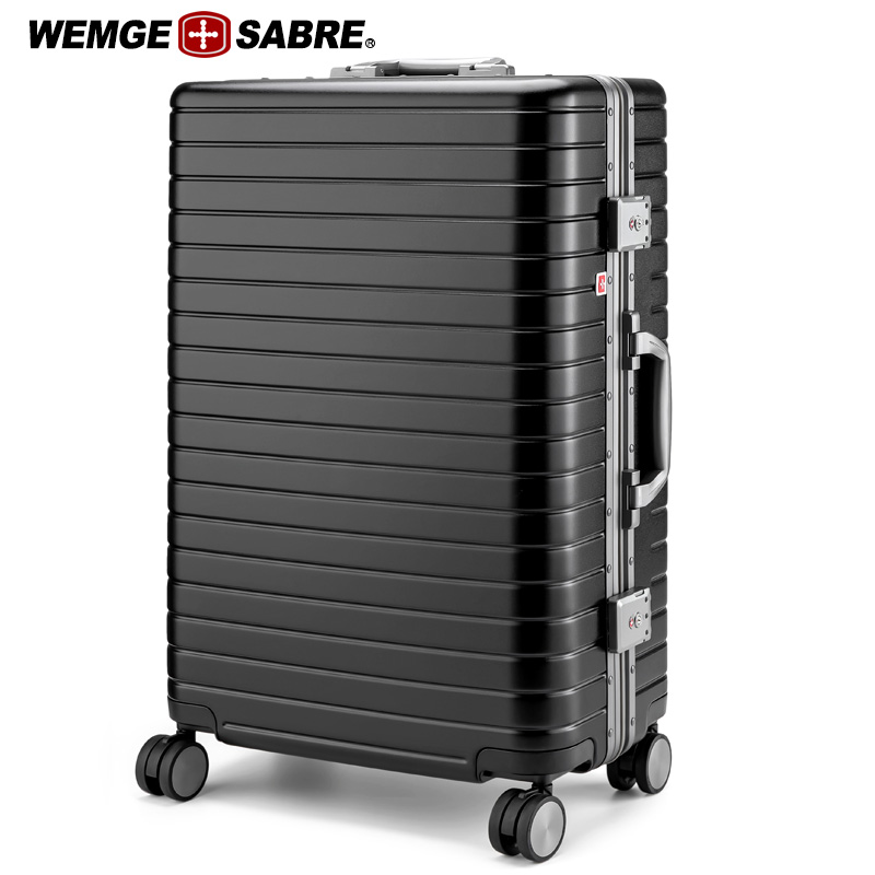 Swiss Army knife suitcase male and female student password pull-lever box universal wheel 25 inch boarding suitcases University suitcases