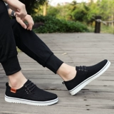 Летняя обувь, повседневная обувь, мужская парусиновая обувь, старая пекинская тканевая обувь, мужская дышащая льняная обувь 45, обувь большого размера 46