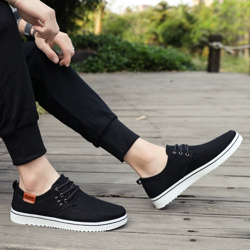 Летняя обувь, повседневная обувь, мужская парусиновая обувь, старая пекинская тканевая обувь, мужская дышащая льняная обувь 45, обувь большого размера 46