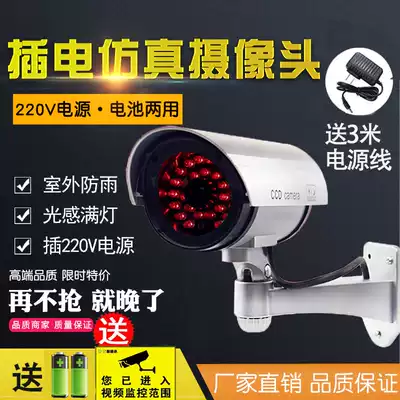 Fake camera monitoring simulation camera monitor anti-theft plug-in 220V with light sensing outdoor rainproof model