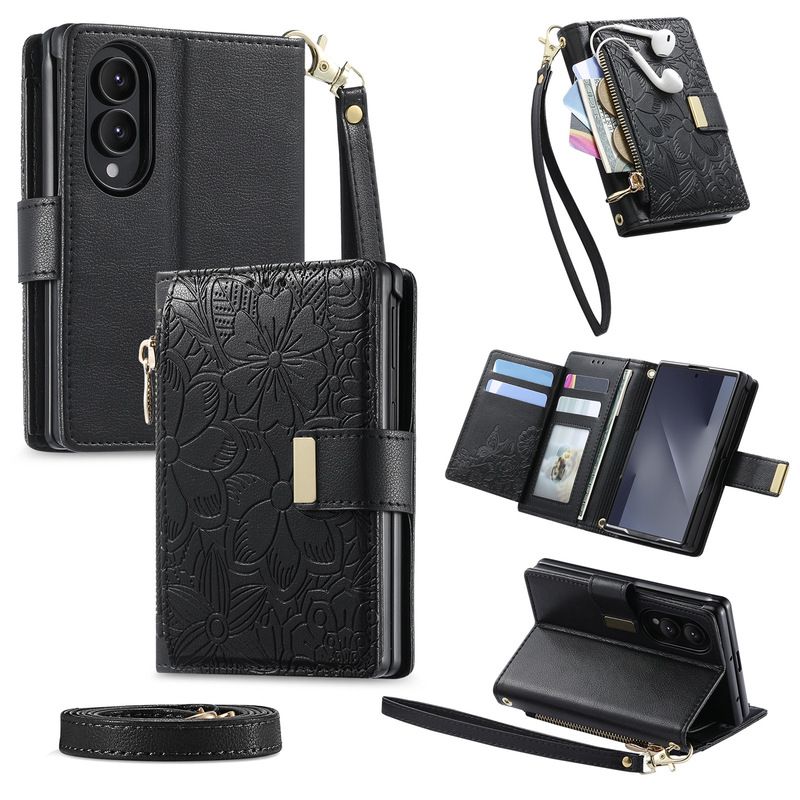Wrist Strap Case Suitable for Samsung Z Fold 8 Wide Folding Screen Flip Phone, Z Fold 8 Wide Standard Version, Can Be Used as a Stand, with Hand Strap, Card Holder, Wallet, High-End Feel, Women's Style, Full Coverage, Anti-Drop Protective Case Wrist Strap Case Suitable for Samsung Z Fold 8 Wide Folding Screen Flip Phone, Z Fold 8 Wide Standard Version, Can Be Used as a Stand, with Hand Strap, Card Holder, Wallet, High-End Feel, Women's Style, Full Coverage, Anti-Drop Protective Case