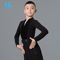 Sikaso Latin dance boy competition clothing autumn and winter exercise clothing top boy dance examination standard clothing G5012