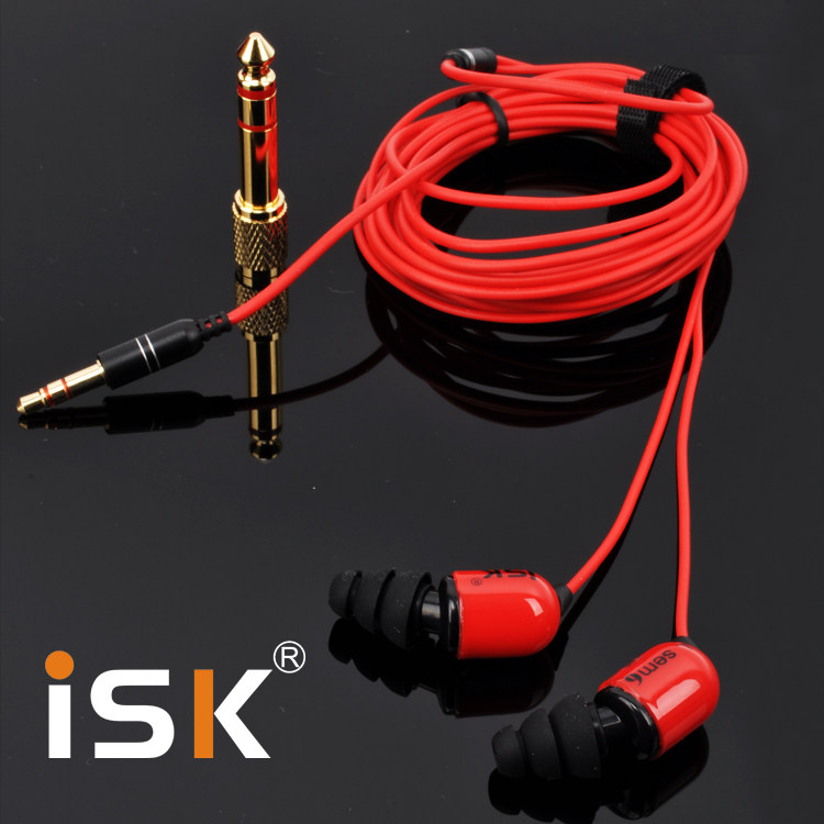 ISK sem6 Professional YY anchor Internet K song live-in-ear surveillance earplugs lengthened 3-meter-line noise cancelling headphones