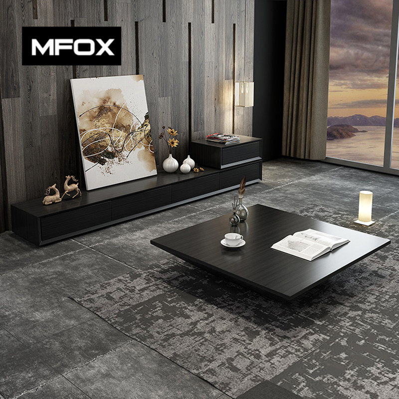 Nordic minimalist modern style coffee table TV cabinet combination set living room small apartment creative storage coffee table table