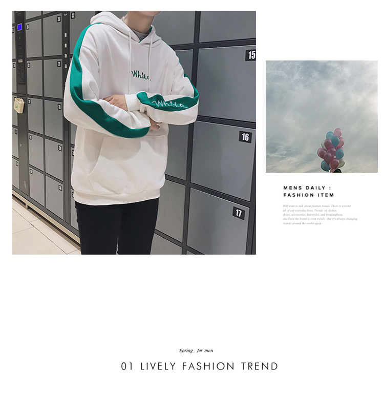 Áo len mùa thu và mùa đông cộng với áo len trùm đầu nhung dày cho học sinh áo nỉ hoodie