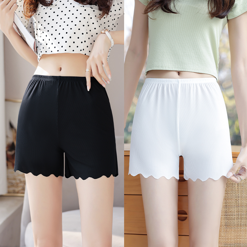 Ice Silk Safety Shorts for Women, Summer Non-Curling Thin Style, Anti-Exposure, Can Be Worn Outside, Loose Fit, Home Wear, Plus Size, Base Layer Insurance Shorts Ice Silk Safety Shorts for Women, Summer Non-Curling Thin Style, Anti-Exposure, Can Be Worn Outside, Loose Fit, Home Wear, Plus Size, Base Layer Insurance Shorts