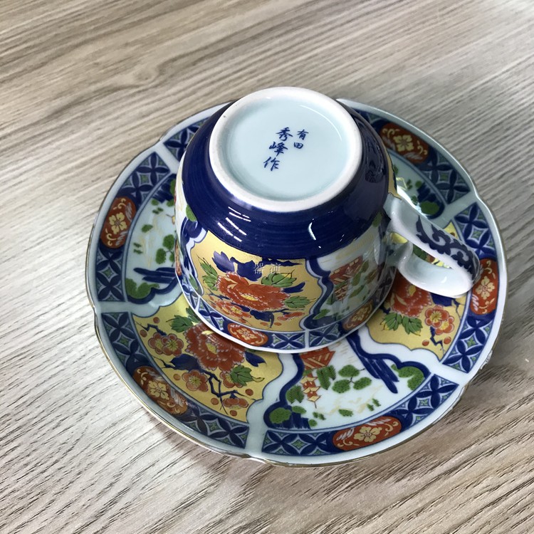 Painted Japanese ceramic coffee cup and saucer full set Japanese Arita tea set spot real shot