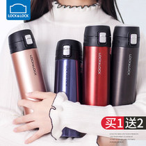 Lotbutton thermos cup stainless steel straight Cup men and women students travel cold cup portable kettle bomb cover tea cup