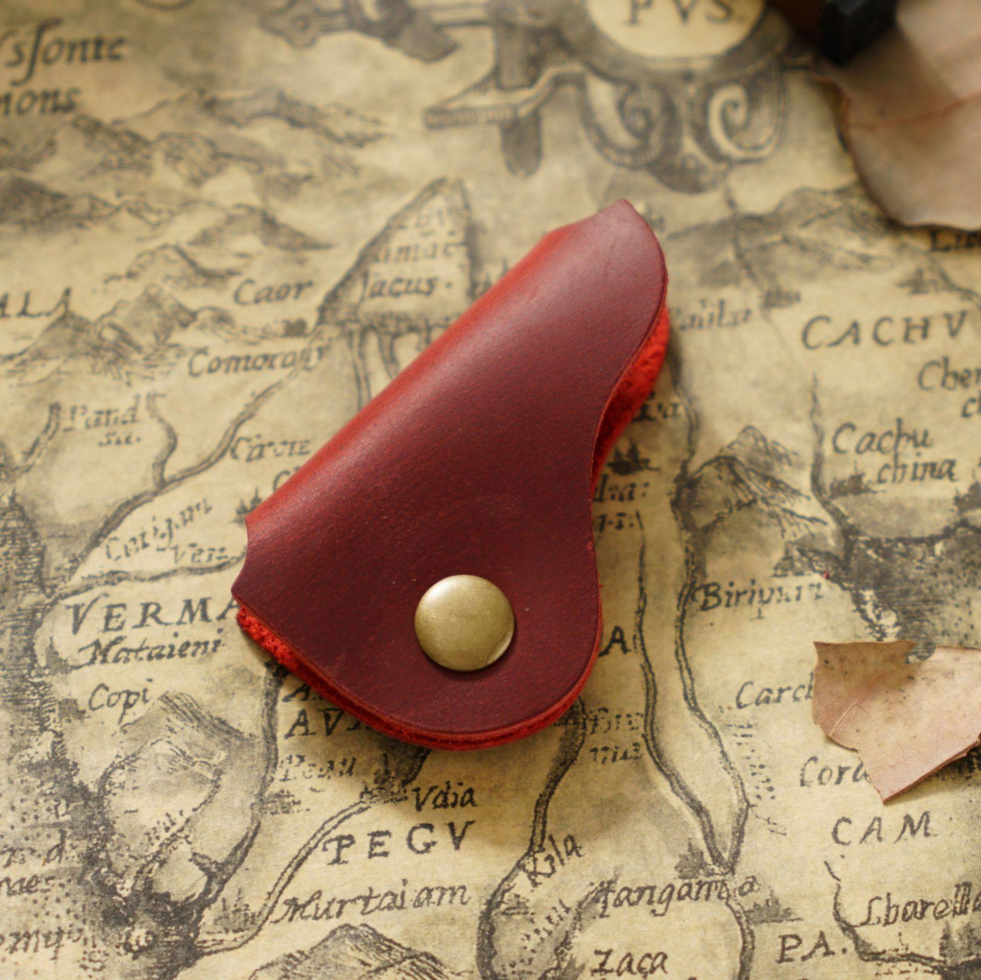 Genuine leather winder handmade with snap-button wired headphones containing deity Mad Mapi Thickened Bull Leather Data Line-Taobao