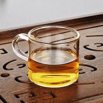 Glass small household modern suit with handle Mini Kung Fu tea cup Tea cup Tea cup Flower tea cup Heat-resistant