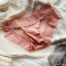 Ayas wide edge sexy hot lace womens underwear European and American retro womens breifs thin perspective charming womens pants