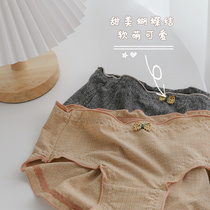 Flower field wooden ear sexy womens underwear low waist Modaer cotton Womens breifs thin breathable sweet womens pants