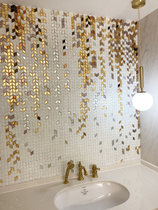 Diamond-shaped special-shaped gradient 3D mosaic tiles mosaic entrance entrance villa hotel lobby living room background wall