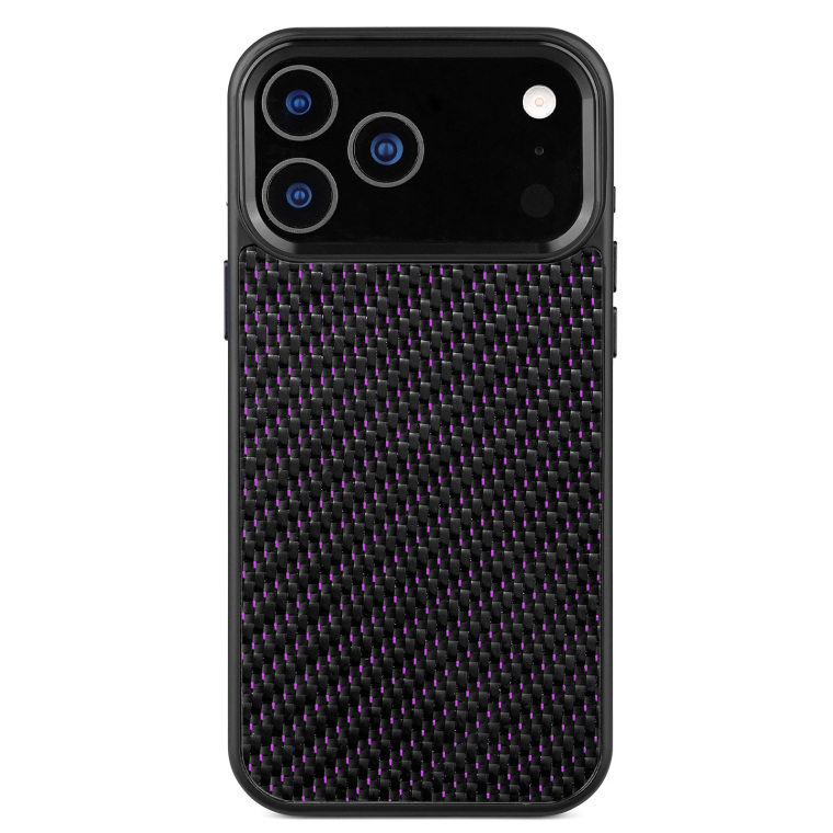 Carbon Fiber Diagonal Weave Metal iPhone Case