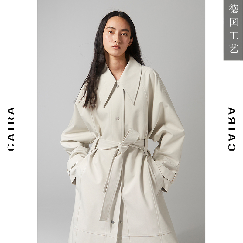 Caira Si Xia Classic White Trench Coat Independent Designer Brand