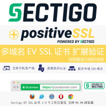 Secigo PostiveSSL Green Label Multi-Domain SSL Certificate EV Extended Validation Show Company Name