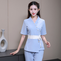  Beautician overalls Feminine summer suit Foot bath health hall Skin management Medical beauty salon technician clothes