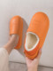 Cotton Slippers for Women, Winter Style, Indoor and Outdoor, Waterproof and Non-Slip, Couple Plush Cotton Slippers, Men's Winter 2022 New Style