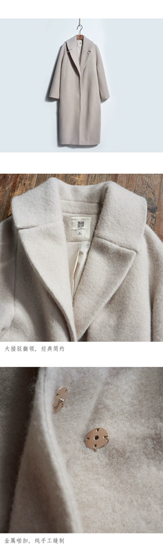 Bản gốc của cuộc hành trình, cổ áo, áo khoác len dài, giải phóng mặt bằng chống mùa, áo khoác len dài, [Linghui] - Accentuated eo áo áo dạ dáng dài hàn quốc