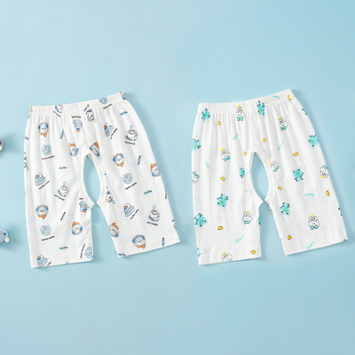 Jq Jingqi Baby Open-Crotch Pants Summer Thin Cotton Shorts for Infants, Unisex Children's Air-Conditioned Sleep Pants Children's Trousers — 4