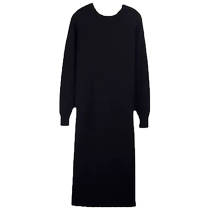 Maternity wear autumn 2024 new petite Hepburn style sweater knitted dress autumn and winter high-end long skirt