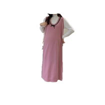 Jingqi maternity autumn dress two-piece set 2024 new autumn and winter Korean style mid-length slim knitted sweater dress
