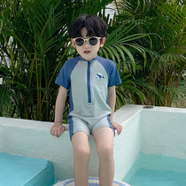 The Jing Kiri Child Swimsuit Boy Summer Small CUHK Child Sunscreen Quick Dry Split Swimsuit Pants Cute Baby Swimsuit